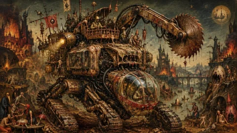 Imposing Sly Captain Unit Control Basket, Excess Intricate M... — Stable Diffusion AI Prompt: Imposing SLY captain unit control basket, excess intricate machinery and complex...