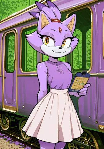 Blazethecat, Anthro, Furry, Furry Female 1girl, Furry, Femal... — Stable Diffusion AI Prompt: blaze_the_cat, anthro, furry, furry female 1girl, furry, female furry, animal ea...