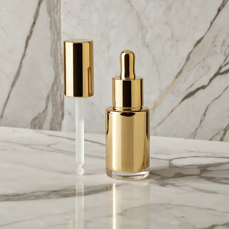 Cosmeticsmarblegold, Product Photography Of A Serum Dropper...