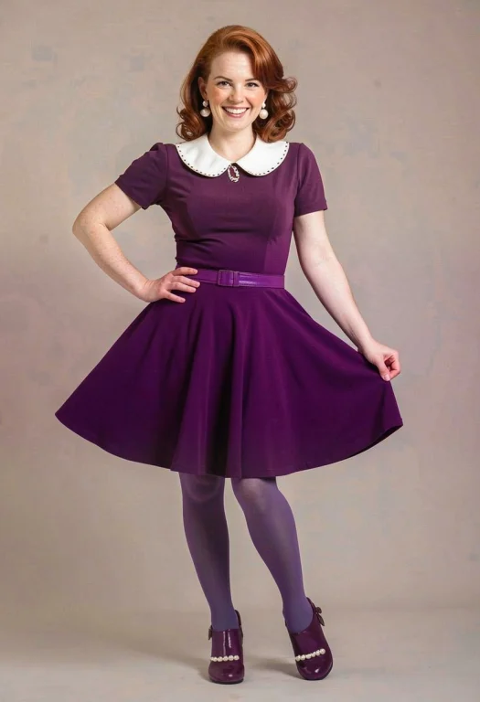 This Same Woman, In The Same Outfit, With One Hand On Her Wa...
