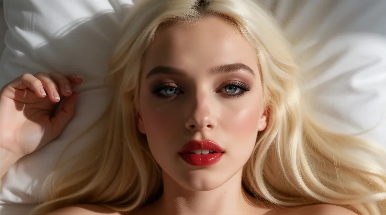 Her Face Is The Correct Orientation. Close Up Face Image, We...