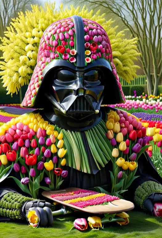 Tulip Petals, Darthvader Formed Entirely From Densely Layere...