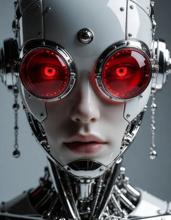 The Android Aristocrat Portrait Focus A Hyper-realistic Macr...