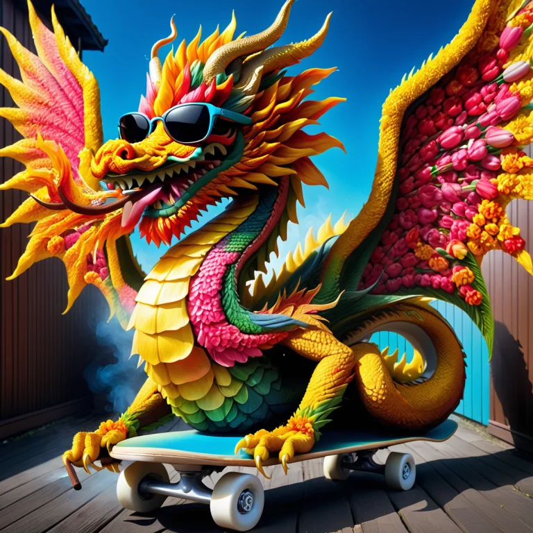 Jaynl-tm, Made Of Tulips, Golden Dragon1.1, Wearing Sunglass...