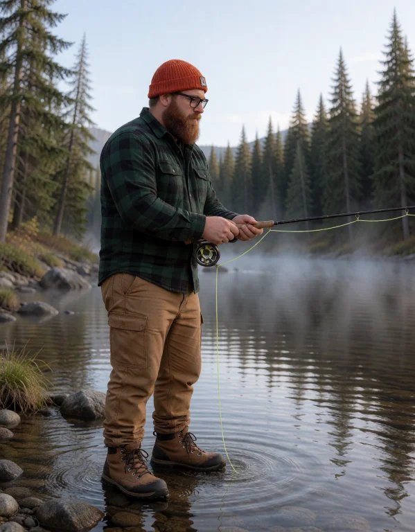 Jimberlytimberlea, Wearing An Orange Toque, Forest Green Fla...
