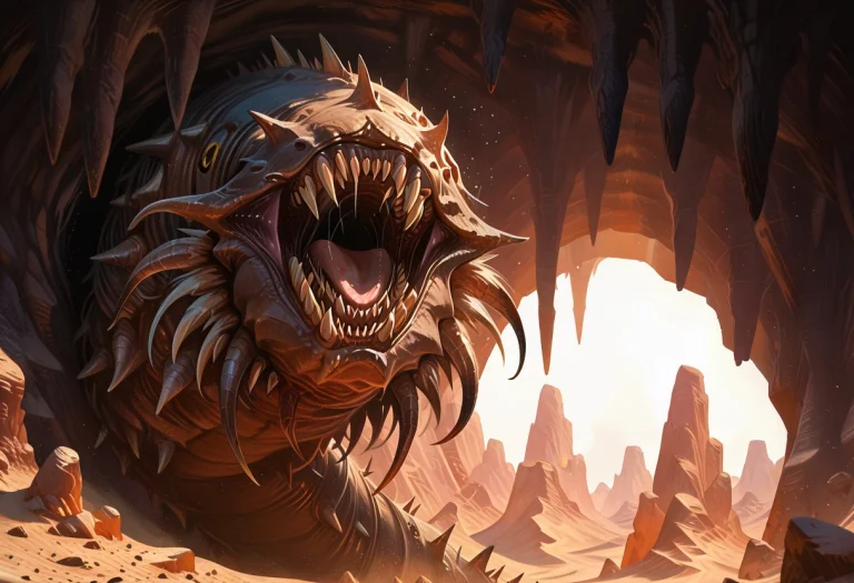 Macro Close Up, Open Jaws, Open Mouth With Giant Fangs Close...