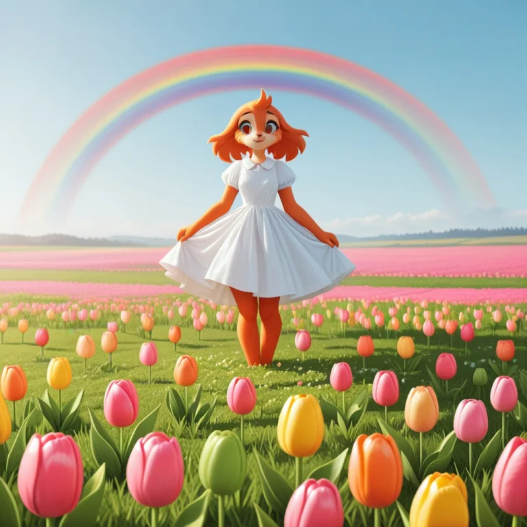 Masterpiece, 1girl, Cute, Dress Made Of Tulips, Jayni-tm, Me...