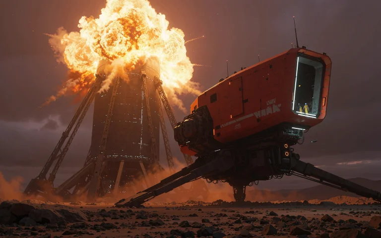 This Is A Cgi-rendered Image In A Science Fiction Style, Dep...