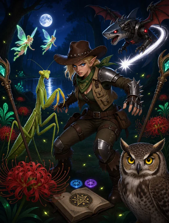 This Is A Vibrant, High-fantasy Digital Illustration Depicti...
