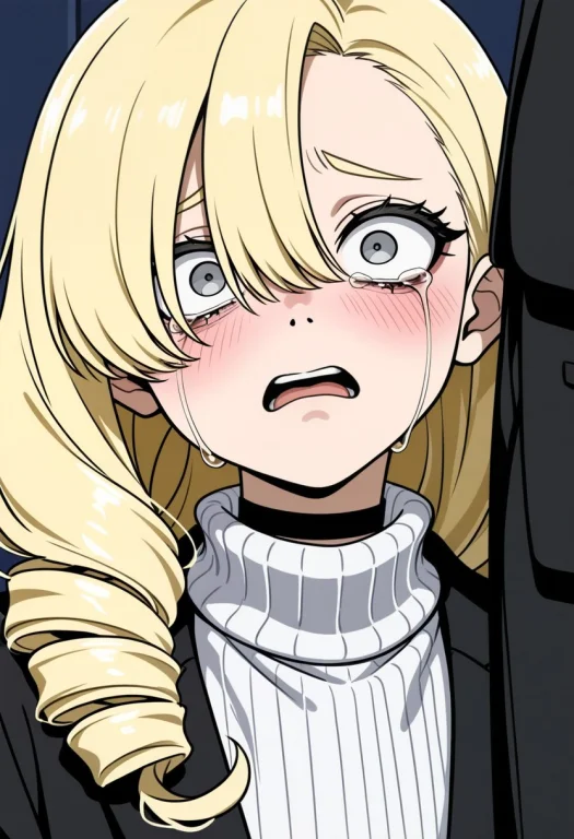 Female Androgynous, Blonde Hair, Long Hair, Drill Hair, Asym...