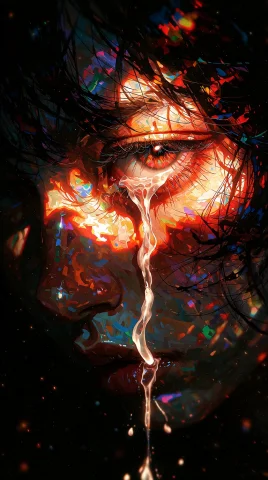 A Striking, Intense Close-up Portrait Of A Single, Highly De... — Stable Diffusion AI Prompt: A striking, intense close-up portrait of a single, highly detailed human eye, re...