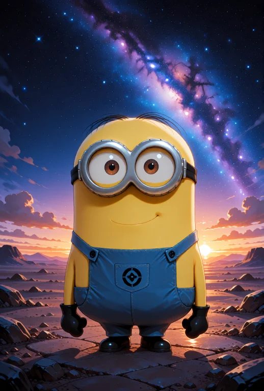 A Minion From The Despicable Me Series, A Small Yellow Creat...