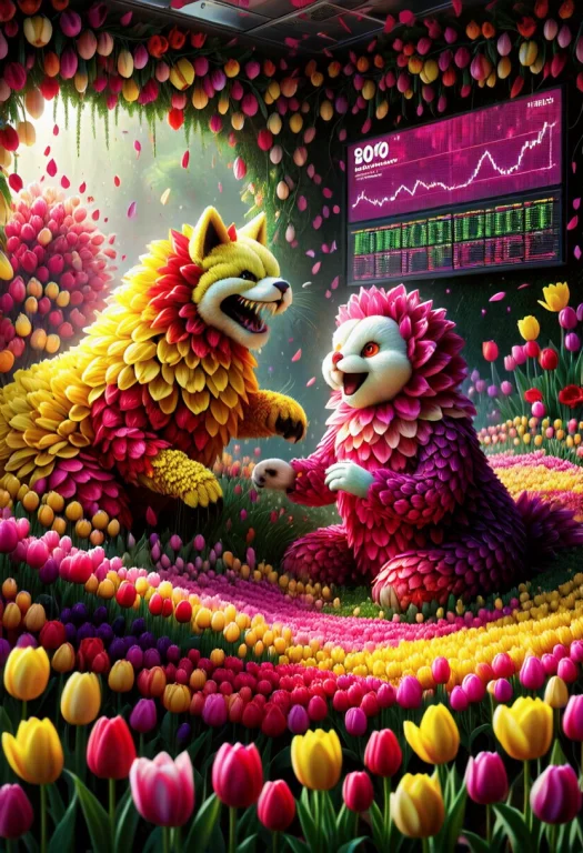 A Dramatic Stock Market Crash Scene Starring Surreal Anthrop...