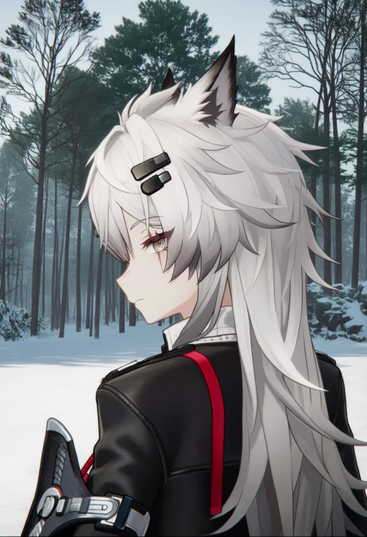 1girl, Animal Ears, Black Jacket, Crimiko, Forest, From Behi...