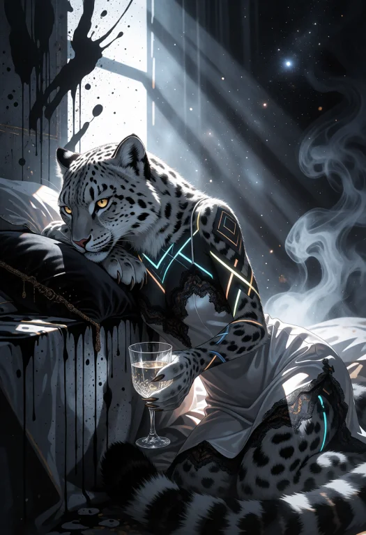 An Abstract Digital Painting Blending Surrealism And Anime A...