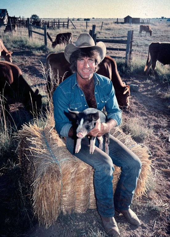 A Candid, Authentic 1980s Photograph Taken On A Working Catt...