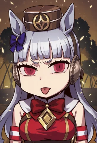 Score7, Score8, Score9, Gold Ship Umamusume, Pillbox Hat, Re... — Stable Diffusion AI Prompt: score_7, score_8, score_9, gold ship \(umamusume\), pillbox hat, red dress, red...