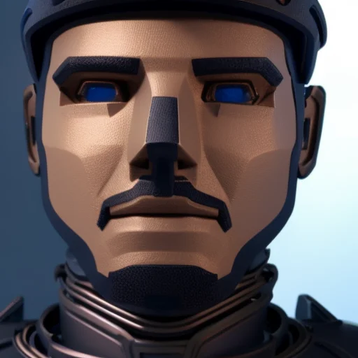 A Closeup Of A Android Face Structure, Cinematic Light