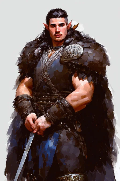 Professional Digital Illustrationa Male Elf Barbarian, Art B...