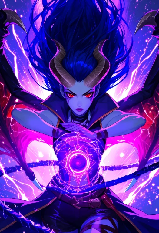 Masterpiece, Best Quality, Anime Style, 1girl, Casting Spell...