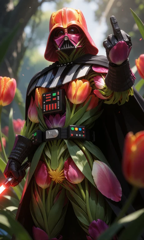 Digital Anime Art Style Of Darth Vader Sculpted Entirely Fro...