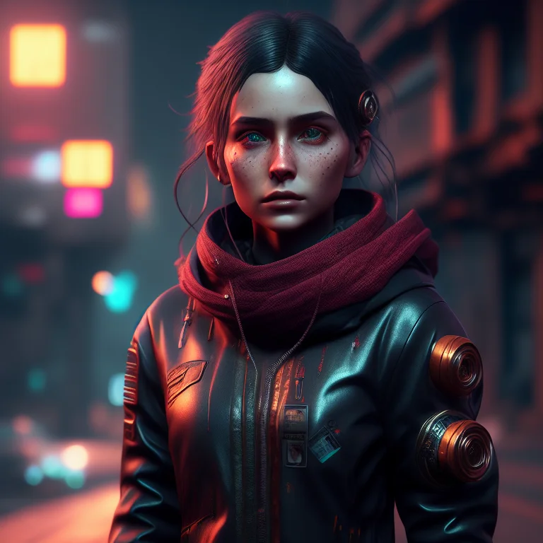 Dreamlikearta Girl In Biopunk Style, Photo Realistic, 8k Res...