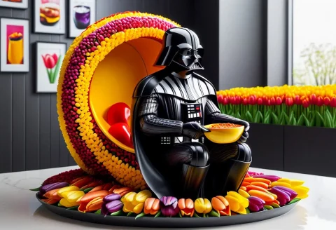 Jaynl-tm, Darth Vader Sitting On A Modern Futuristic Toilet... — SDXL AI Prompt: jaynl-tm, Darth Vader sitting on a modern futuristic toilet eating a giant chili...