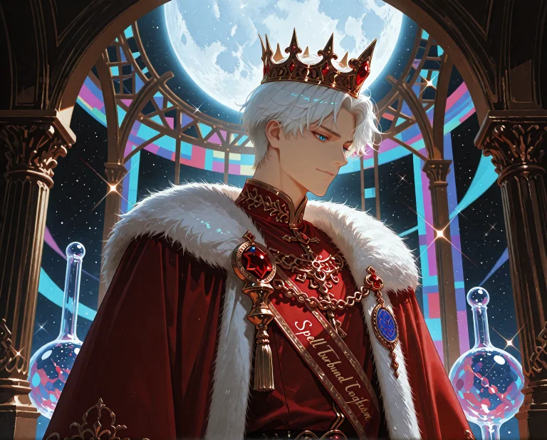 A Regal, Self-assured Prince Stands In A Poised, Triumphant...
