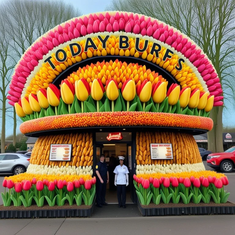 Jaynl-tm, Made Of Tulips, A Tulip-themed Fast Food Restauran...