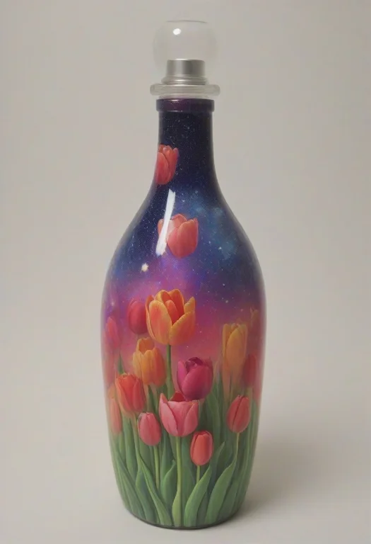 Jaynl-tm, Galaxy Bottle Made Of Tulips