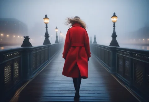 A Windblown Coat On A Foggy City Bridge, Cinematic Photograp... — SDXL AI Prompt: a windblown coat on a foggy city bridge, cinematic photography, spotlight, sharp...