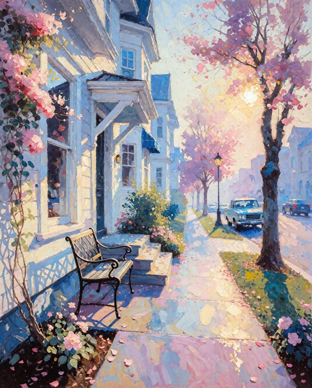 Arsmjstyle, Impressionism, At Dawn During Spring. The Weathe...