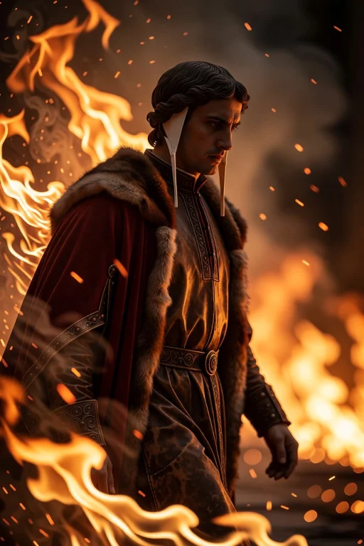 Dante Alighieri, Clad In A Detailed, Weathered Leather Duste...