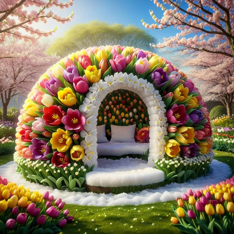 Lazyneg, Jaynl-tm, Made Of Tulips, Made Of Flowers Igloo Mad...