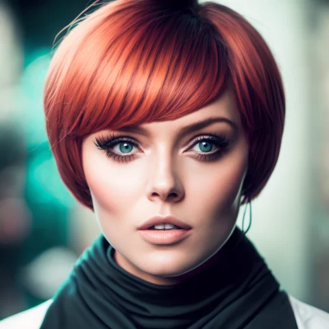 Close-up Photo Of Seventhheaven1 Airship Crew, Enthusiastic... — Stable Diffusion AI Prompt: close-up photo of (SeventhHeaven:1) Airship crew, enthusiastic ginger haired bob...