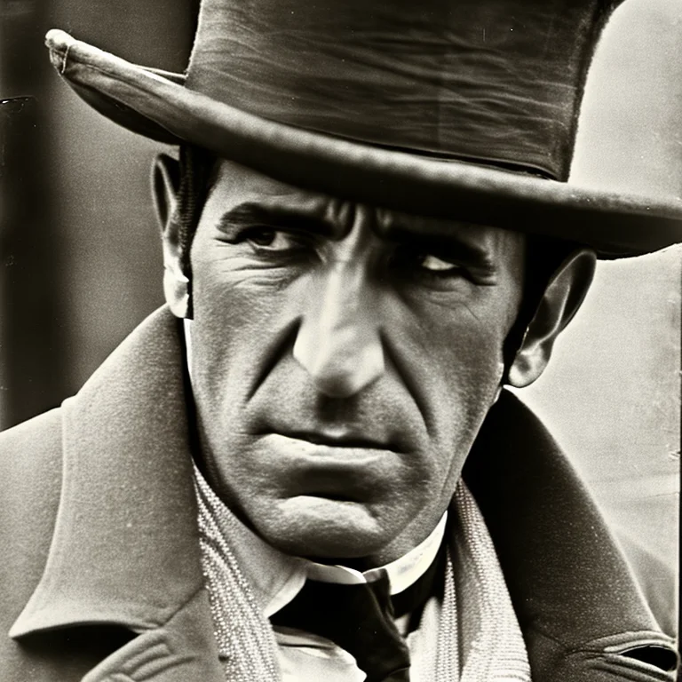 Close Up Movie Scene Outdoor Trent Reznor Wearing A Tophat A...