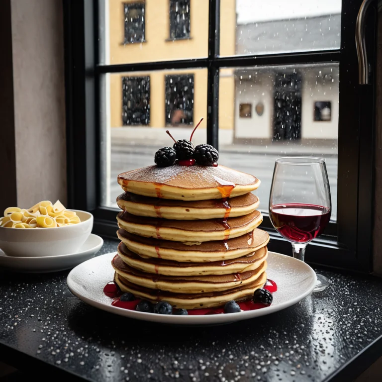 Foodcafewindow, Product Photography Of A Stack Of Pancakes,...