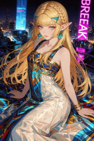 1girl, Princess Zelda, Blonde Hair, Elf, Pointed Ears, Blue... — Stable Diffusion AI Prompt: 1girl, Princess Zelda, blonde hair, elf, pointed ears, blue eyes, beautiful, lon...