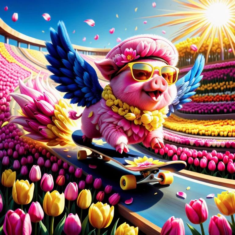 Jaynl-tm, Made Of Tulips,highly Detailed, High Quality Surre...