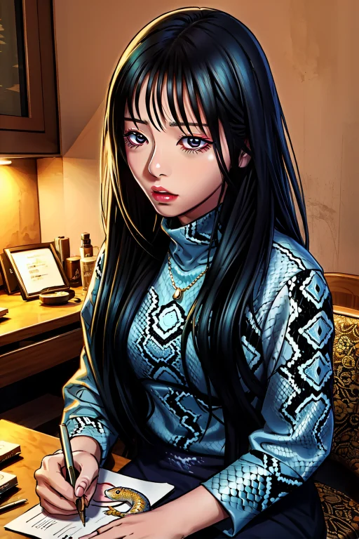 1girl, Loraparkh0.7 Parkh, Horror Art Designed By Junji Ito0...