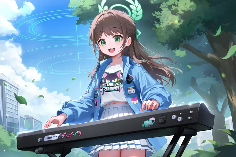 Cl17, Best Quality, Airi Band Blue Archive, 1girl, Solo, Gre...