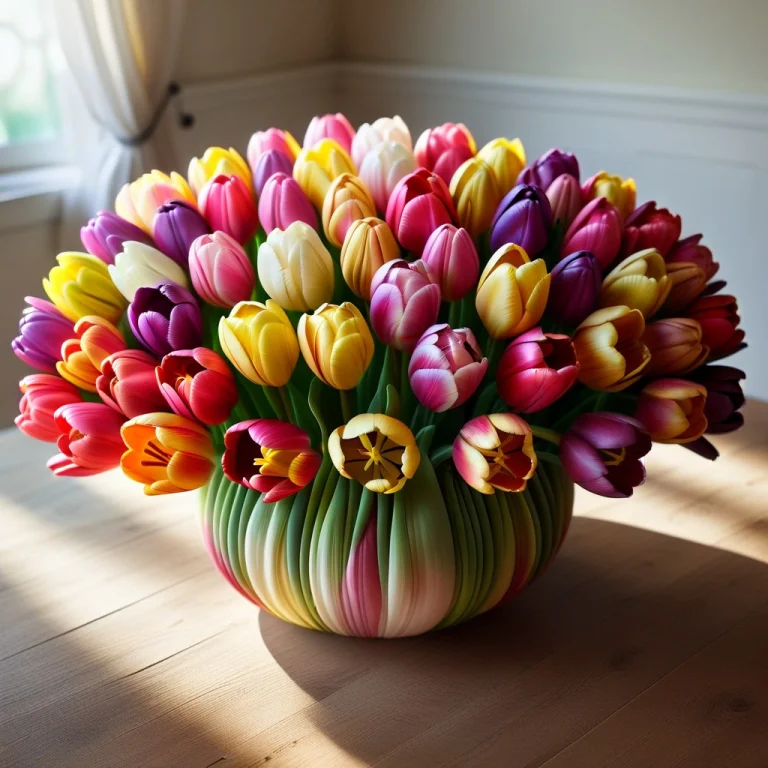 Make Life Made Out Of Tulip Petals Individual, Distinct Flo...