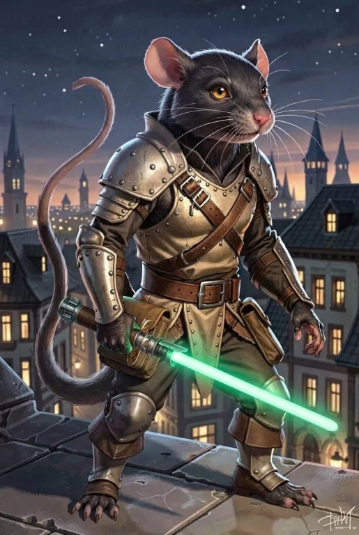 Change His Weapon To A Jade Colored Lightsaber