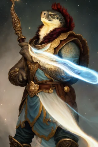 Professional Digital Illustrationa Male Tortle Sorcerer, Art... — Stable Diffusion AI Prompt: professional digital illustrationa male tortle sorcerer, art by artgerm and greg...