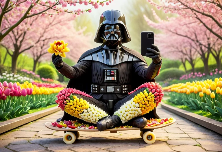 Lazyneg, Jaynl-tm, Made Of Tulips, Made Of Flowers Darth Vad...