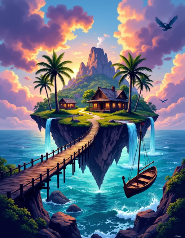 Aidmahidreamstyle, A Surrealist Vision Of A Tropical Island...