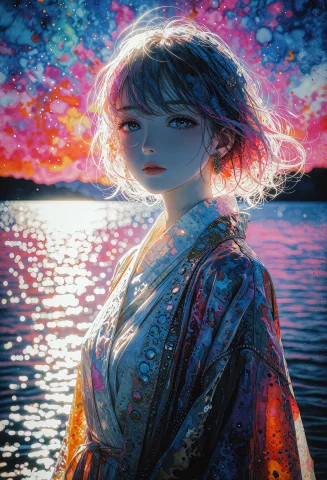 Zidiusart, A Painterly Anime Key Visual Of A Beautiful 25-ye... — Stable Diffusion AI Prompt: zidiusArt, A painterly anime key visual of a beautiful 25-year-old woman standin...