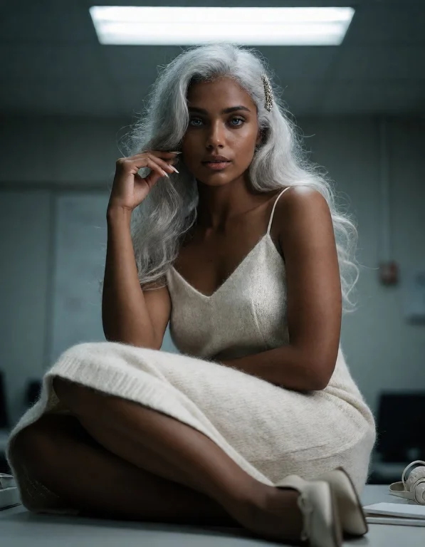 A Mediterranean Woman In Her Early Thirties With Strikingly...