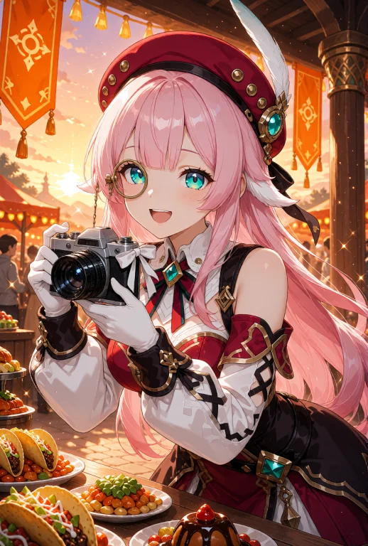 Pavia From Genshin Impact, A Human Girl With Long Pink Hair...