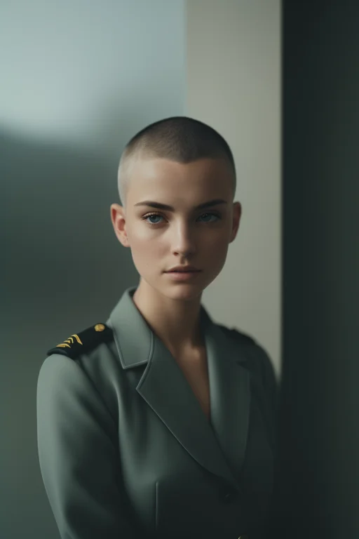 Guard Woman, Vehicleinterior, Gray Buzzcut, By Yousuf Karsh,...